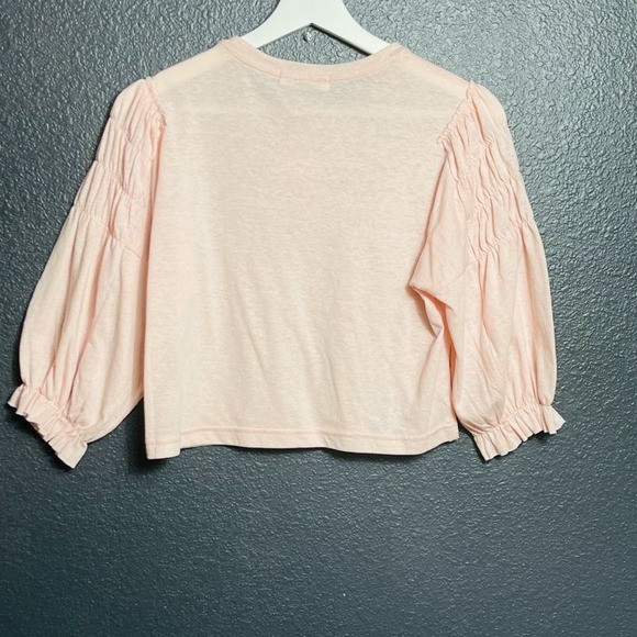 Angie Kids Girls Balloon Sleeve Pink Coral Blouse Size Large NWT - Picture 4 of 9